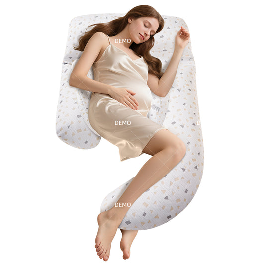 SKY-TOUCH Pregnancy Pillow,Side Sleeper Pillow Pregnant,Support Waist, Abdomen and Legs,Comfortable Side Sleeping Waist Belly Back Support U-shaped Multifunctional Pillow,Removable and washable