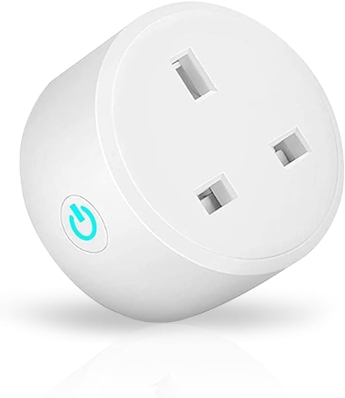 SKY- TOUCH Smart WiFi Plug,Smart Plug,1 Pack 16A Smart Outlet Plug with Alexa, Google Home,Smart Life,Tuya,Mini Socket with Remote Control & Voice Control with Electricity Statistics Timer Function
