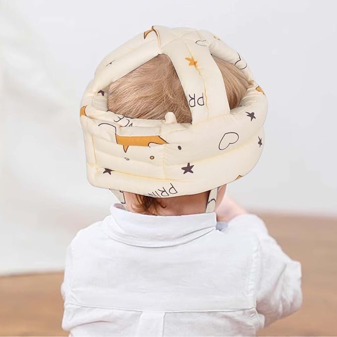 SKY-TOUCH Baby Safety Helmet,Adjustable & Breathable Head Protector for Infants and Toddlers,No Bumps Cushion Cap for Crawling,Running,Playing,Soft Protective Headgear with Knee Pads(6-36 Months)