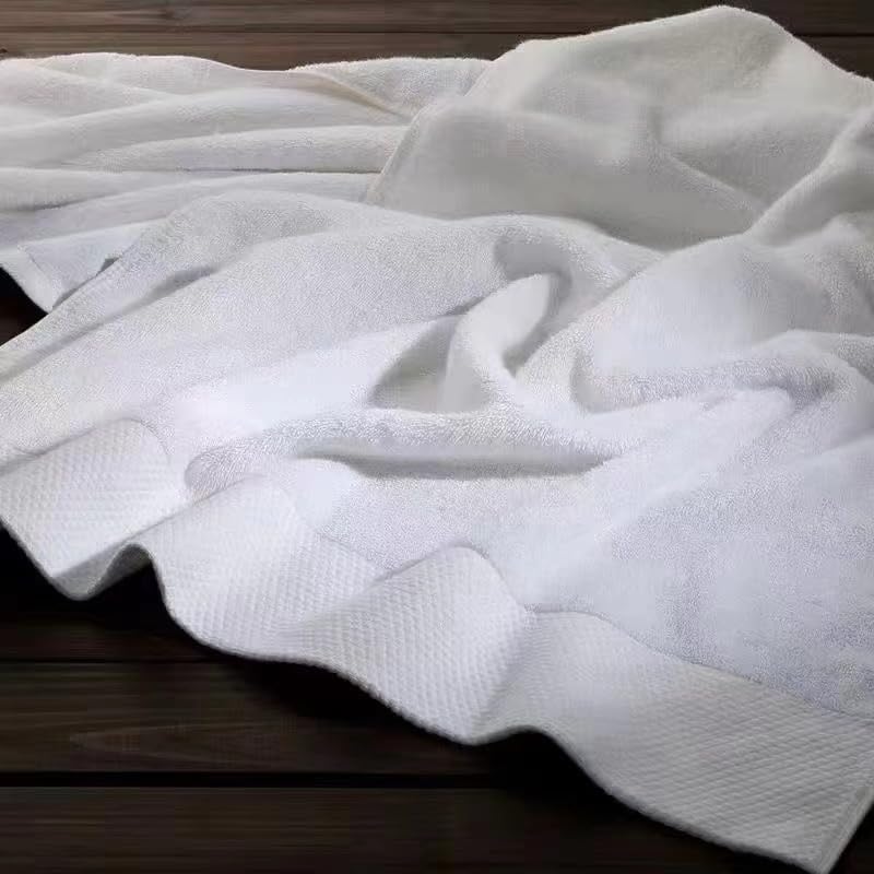 SKY-TOUCH Bath Towel 100% Cotton 4pcs, Premium Hotel Qualit y Large Bath Towel 70x140 cm, Premium Bath Sheet Soft & Highly Absorbent for Home Bathroom Hotel (White)