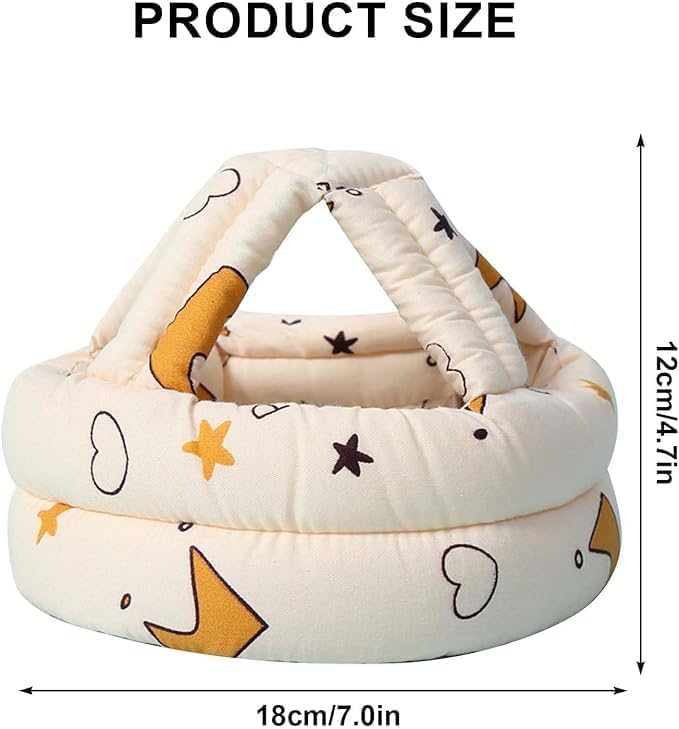SKY-TOUCH Baby Safety Helmet,Adjustable & Breathable Head Protector for Infants and Toddlers,No Bumps Cushion Cap for Crawling,Running,Playing,Soft Protective Headgear with Knee Pads(6-36 Months)