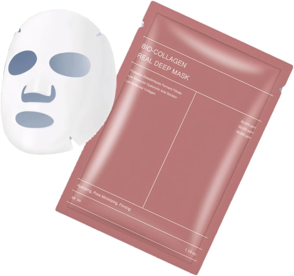 SKY-TOUCH Bio-collagen Deep Moisturizing Mask, Biodance Collagen Mask, Collagen Mask, Imported Moisturizing Night Mask, Bio-collagen Deep Mask Strengthens Skin Barrier 34gx4ea
