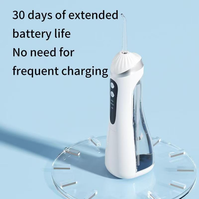 SKY-TOUCH Water Flosser Professional Cordless Oral Irrigator,with 3 Modes 4 Replaceable Tips,Deep Cleaning, Rechargeable, Waterproof, BPA-Free, Portable, Home and Travel, Black