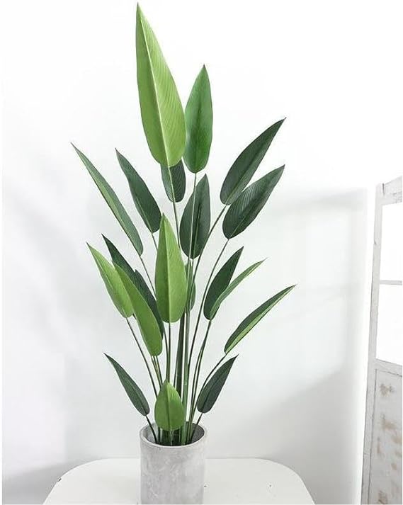 SKY-TOUCH Artificial Fake Plants: Banana Leaf Faux Plants Indoor Realistic Plants with Banana Leaf for Office Home Room Decor