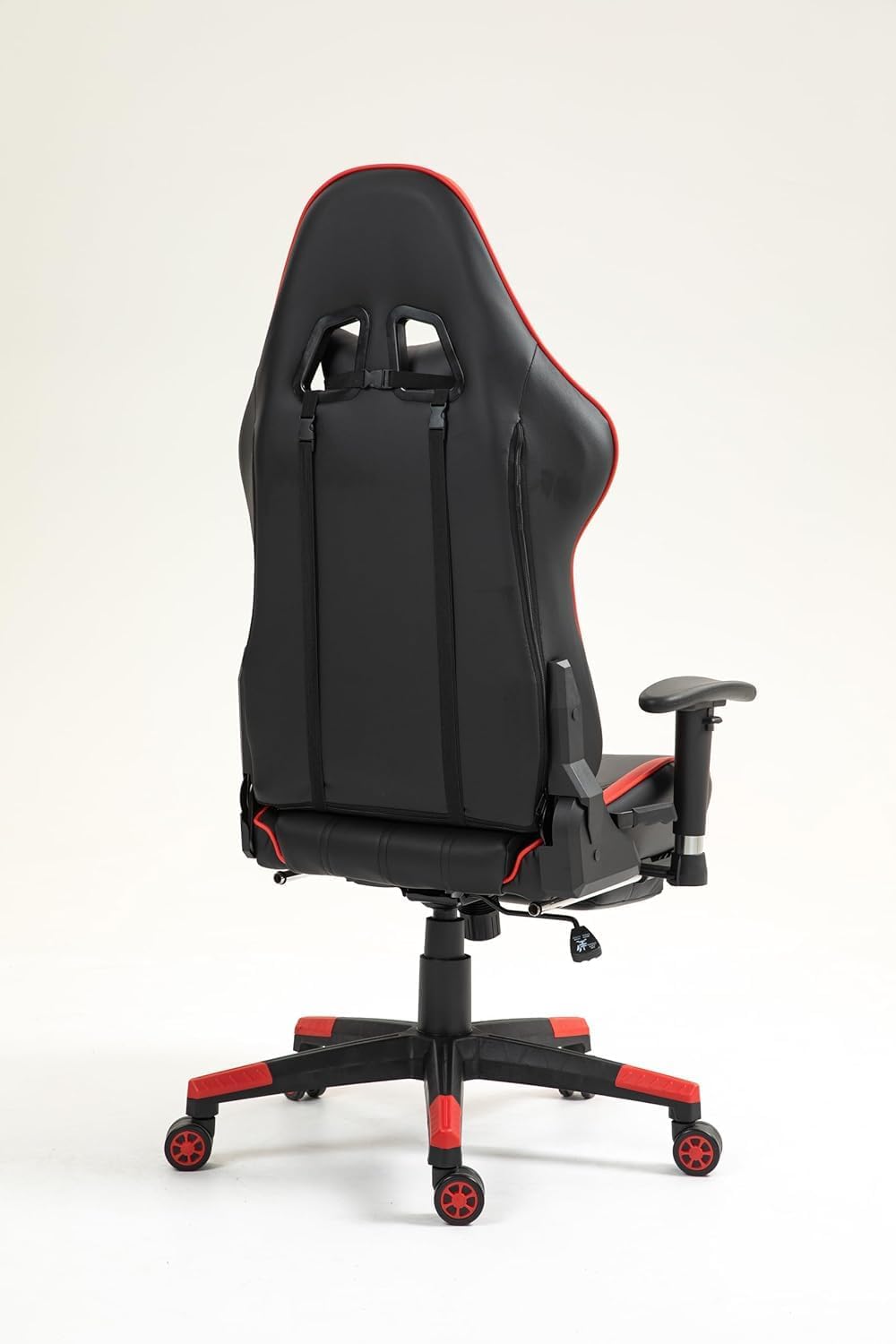 SKY-TOUCH Ergonomic Gaming Chair | PC Gaming Chair | Computer Chair | Reclining,Headrest,Footrest,Lumbar Support, Adjustable Armrests,Height Adjustable | Swivel,54x52x132cm, Red,Thickened Pu leather
