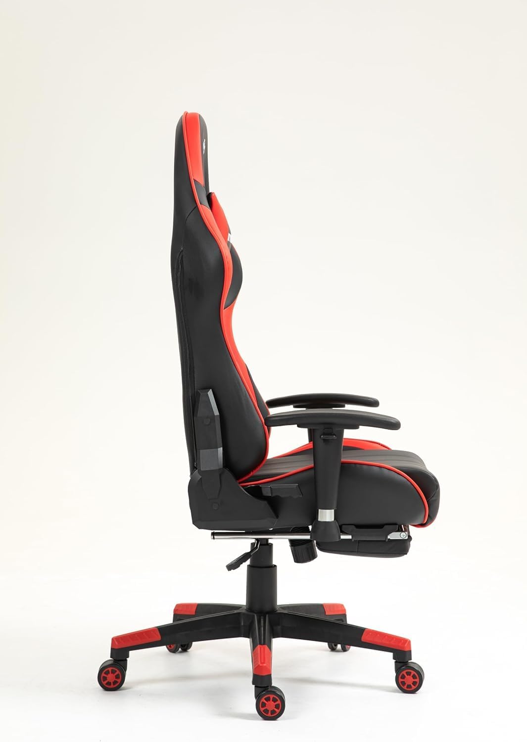 SKY-TOUCH Ergonomic Gaming Chair | PC Gaming Chair | Computer Chair | Reclining,Headrest,Footrest,Lumbar Support, Adjustable Armrests,Height Adjustable | Swivel,54x52x132cm, Red,Thickened Pu leather
