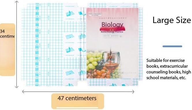 SKY-TOUCH Self-Adhesive Book Cover Film - A4/16K/25K Size(15 Pcs- 3 Different Sizes -5 Each) Eco-Friendly, Waterproof, Scratch-Resistant, DurableClean Easy