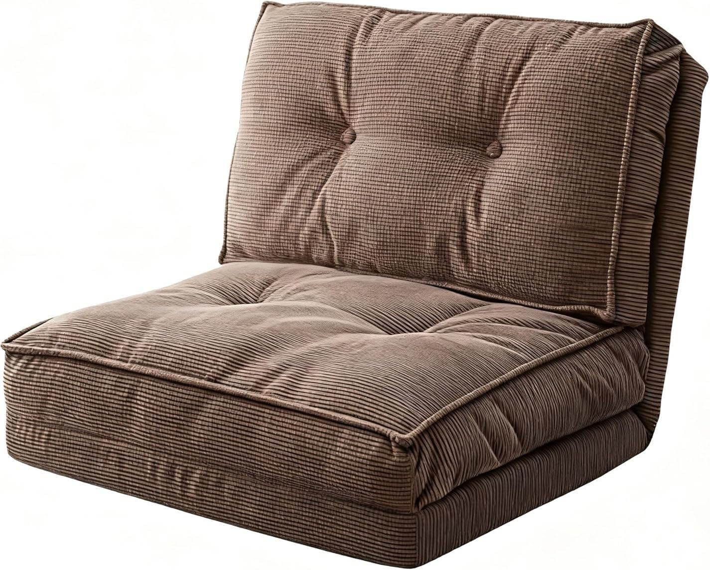 SKY-TOUCH Folding Sofa Bed, 3 in 1 Mattress Sofa Bed for Backrest Chair/Backrest Sofa, Detachable And Washable, Multi-Function Folding Couch Bed for Dorm/Bedroom/Office, Brown, 224x89x8.5cm