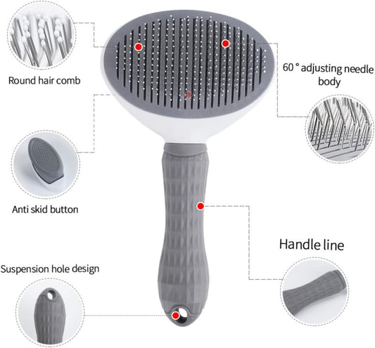 فرشاة القطط الأليفة من SKY-TOUCH للتساقط والاستمالة، فرشاة إزالة شعر الكلاب، أدوات العناية بالحيوانات الأليفة، أمشاط، فرشاة القطط للشعر القصير أو الطويل تزيل الشعر السائب والتشابك