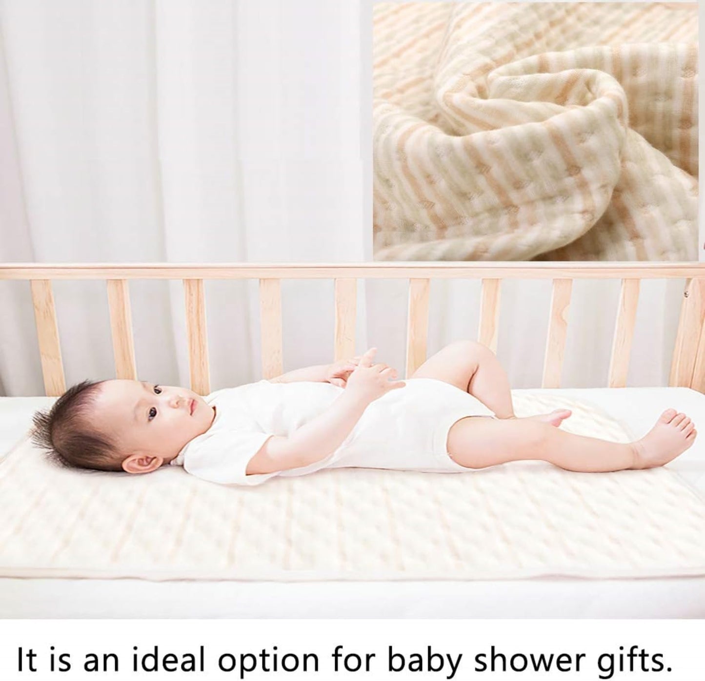 SKY-TOUCH Waterproof Bed Pad Reusable 70x90cm, 4-Layer Soft Baby Pee Pads with 100% Cotton Surface, Washable Mattress Protector Pads for Baby, Women, Elderly, Pets, Bed, Sofa(1pack)
