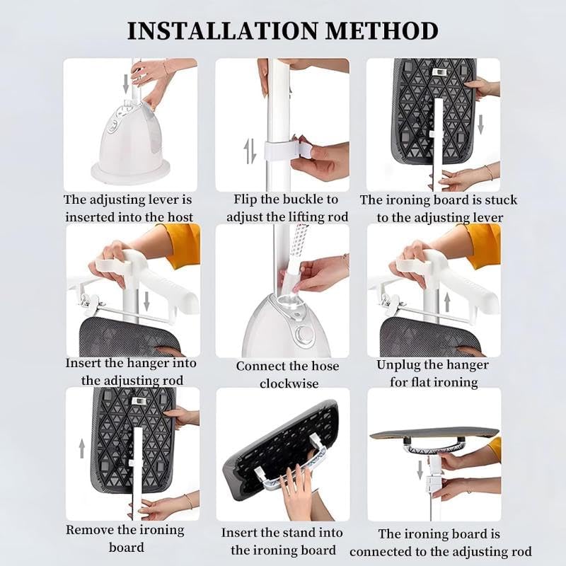 SKY-TOUCH 1800W Vertical Garment Steamer for Clothes,Quick Care with Powerful Steam Upto 35g/min,1.4L Detachable Tank,Glove,Ideal for Delicate Clothes and Long Garments,10 Gear Adjustment