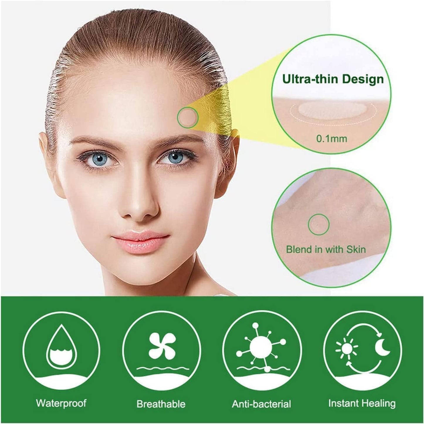 SKY-TOUCH Acne Pimple Patch,Invisible waterproof 1 Pack(36 Dots)