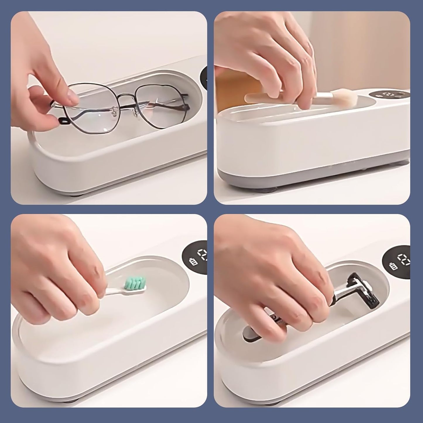 SKY-TOUCH Ultrasonic Cleaner,Professional 500ml Jewelry Cleaner with 45000Hz Frequency, Basket, and 10 Digital Timer Settings for Rings, Glasses, Watches, and Dentures Cleaning
