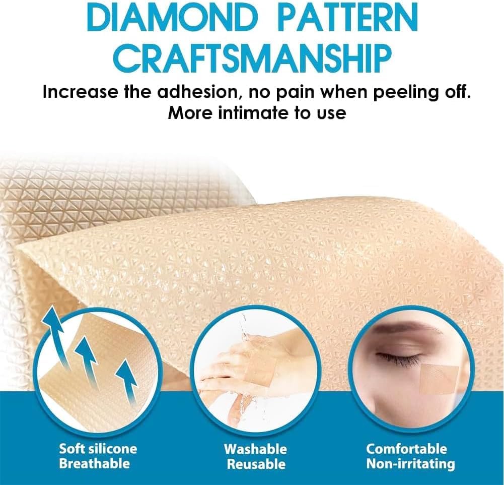 SKY-TOUCH Silicone Scar Sheets,Extra Long Scar Sheets for C-Section, Tummy Tuck, Keloid, and Surgical Scars - Reusable Medical Grade Silicone Scar Tape(4 x 150cm/1 Roll)
