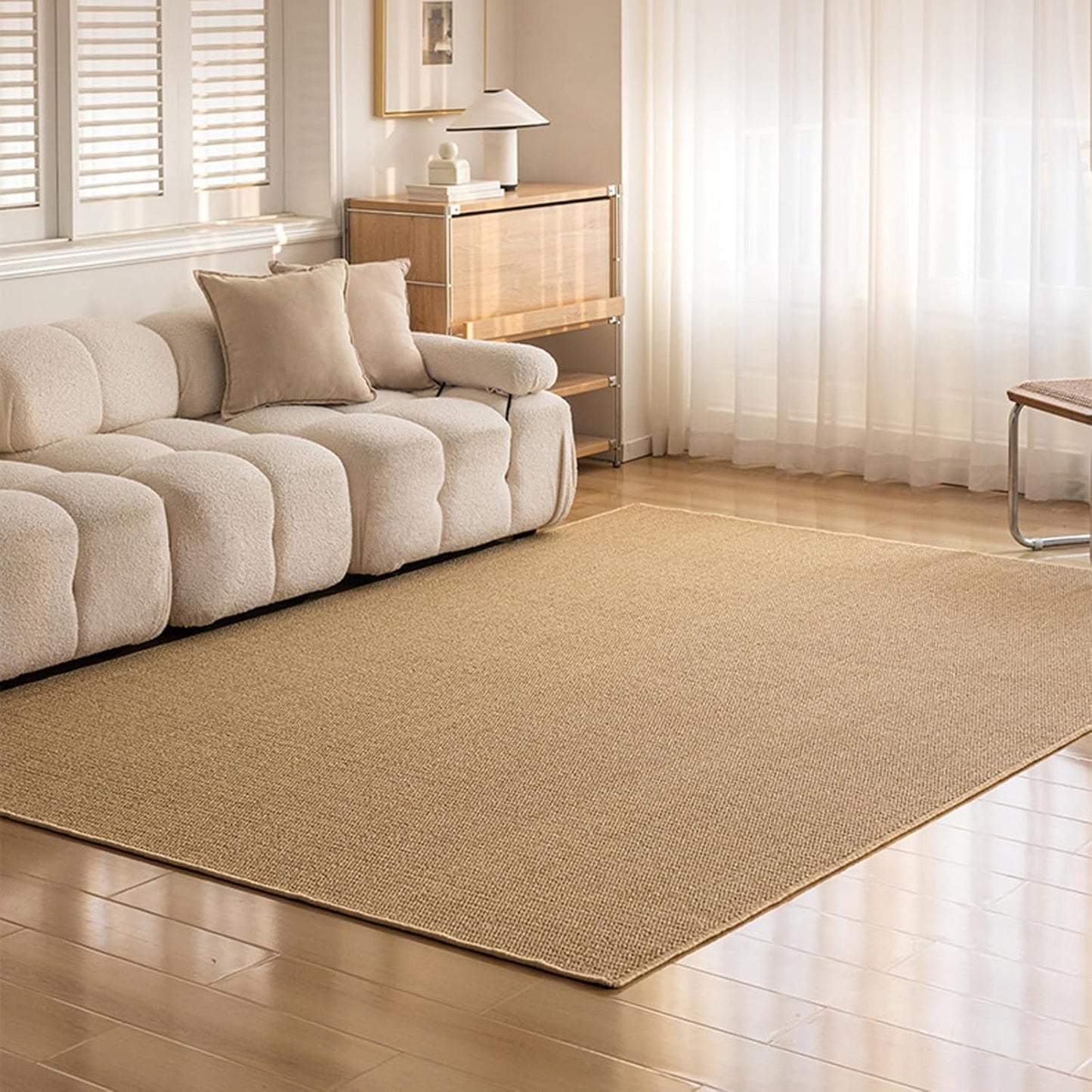 SKY-TOUCH Imitation Sisal Carpet-Set,Imitation Sisal Cotton Cloth Bottom Door Rug,Non Slip Woven Cotton Entrance Rugs for Front Porch Bathroom Kitchen Bedroom, SIZE 120x43cm & 76x43cm