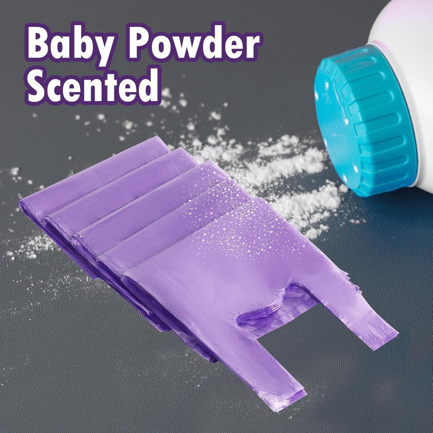 SKY-TOUCH Portable Biodegradable Disposable Diaper Wet Waste Bag (800pcs/box) Baby Powder Scented Wet Waste Bag Vest Design Baby Diaper Bag Suitable for Travel and Daily Use