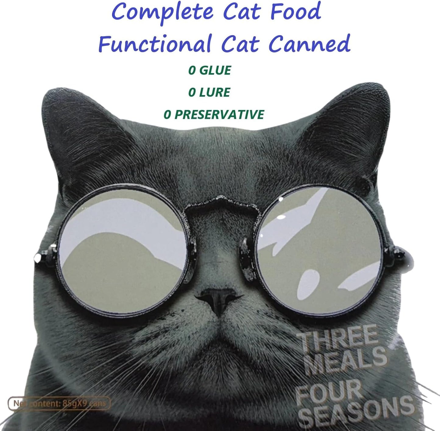 SKY-TOUCH Complete Wet Cat Food Variety Pack, Cat Canned Food, Chicken, Beef & Tuna, 85g Cans (Pack of 9), 0 Glue, 0 Lure, 0 Preservative, Natural & Balanced Nutrition