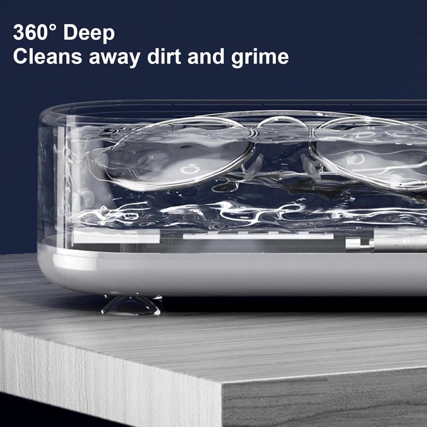 SKY-TOUCH Ultrasonic Cleaner,Professional 500ml Jewelry Cleaner with 45000Hz Frequency, Basket, and 10 Digital Timer Settings for Rings, Glasses, Watches, and Dentures Cleaning