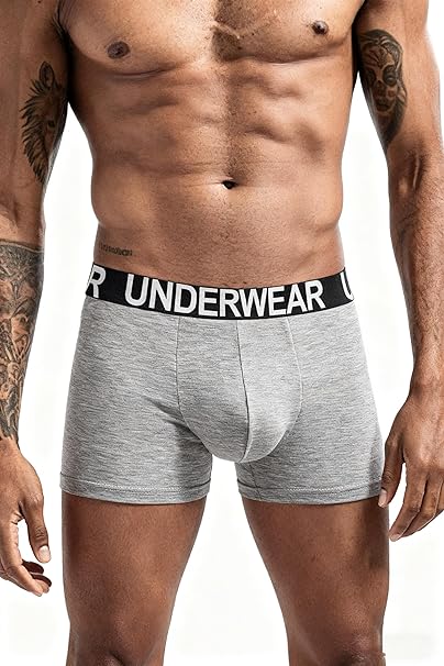 SKY-TOUCH 3pcs Men’s Boxer Briefs 2XL,Ultra Soft Breathable Cotton Stretch Underwear with 3D Support Pouch,Moisture Wicking Cool Dry No Ride Up Comfort Underpants Suitable for 90kg-100kg,35*26*0.1cm