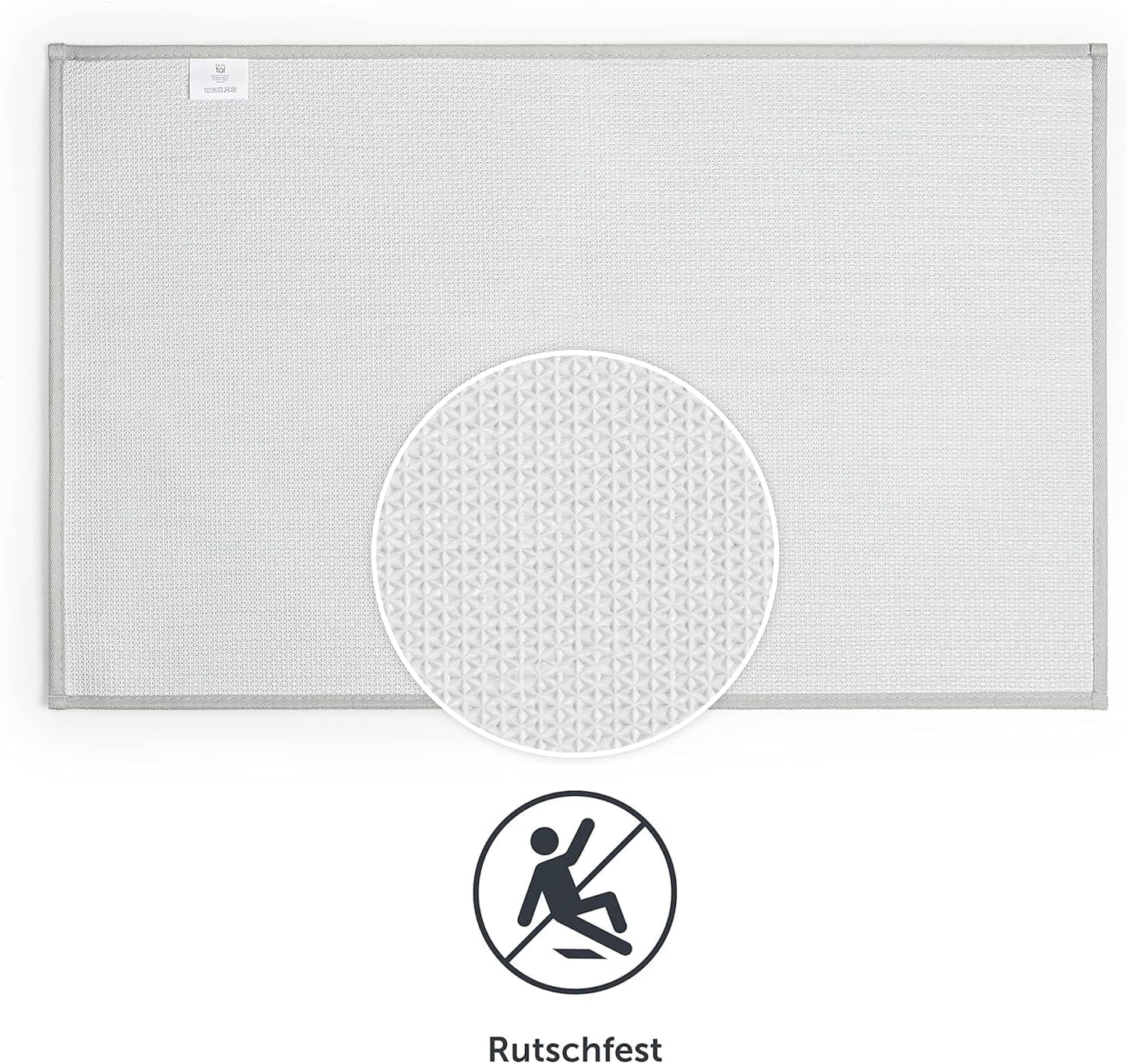 SKY-TOUCH Thick Soft Microfiber Bathroom Rug Mat - Non-Slip, Absorbent, Quick-Dry, Machine Washable - 50x80cm, Grey