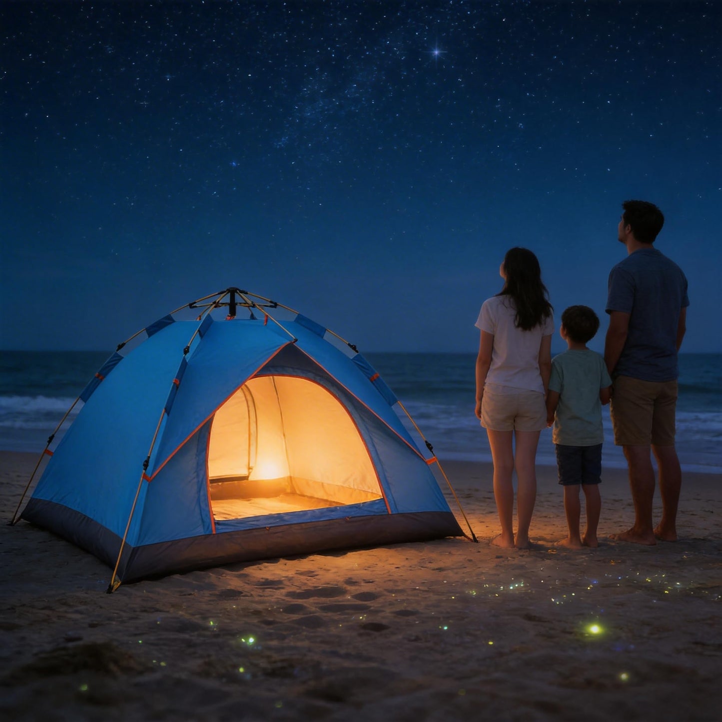 SKY-TOUCH Lightweight Camping Tent 2-3 Persons, Waterproof Instant Pop Up Tents With Carrying Bag, Easy Setup, for Outdoor, Camping, Hiking, Beach, Traveling