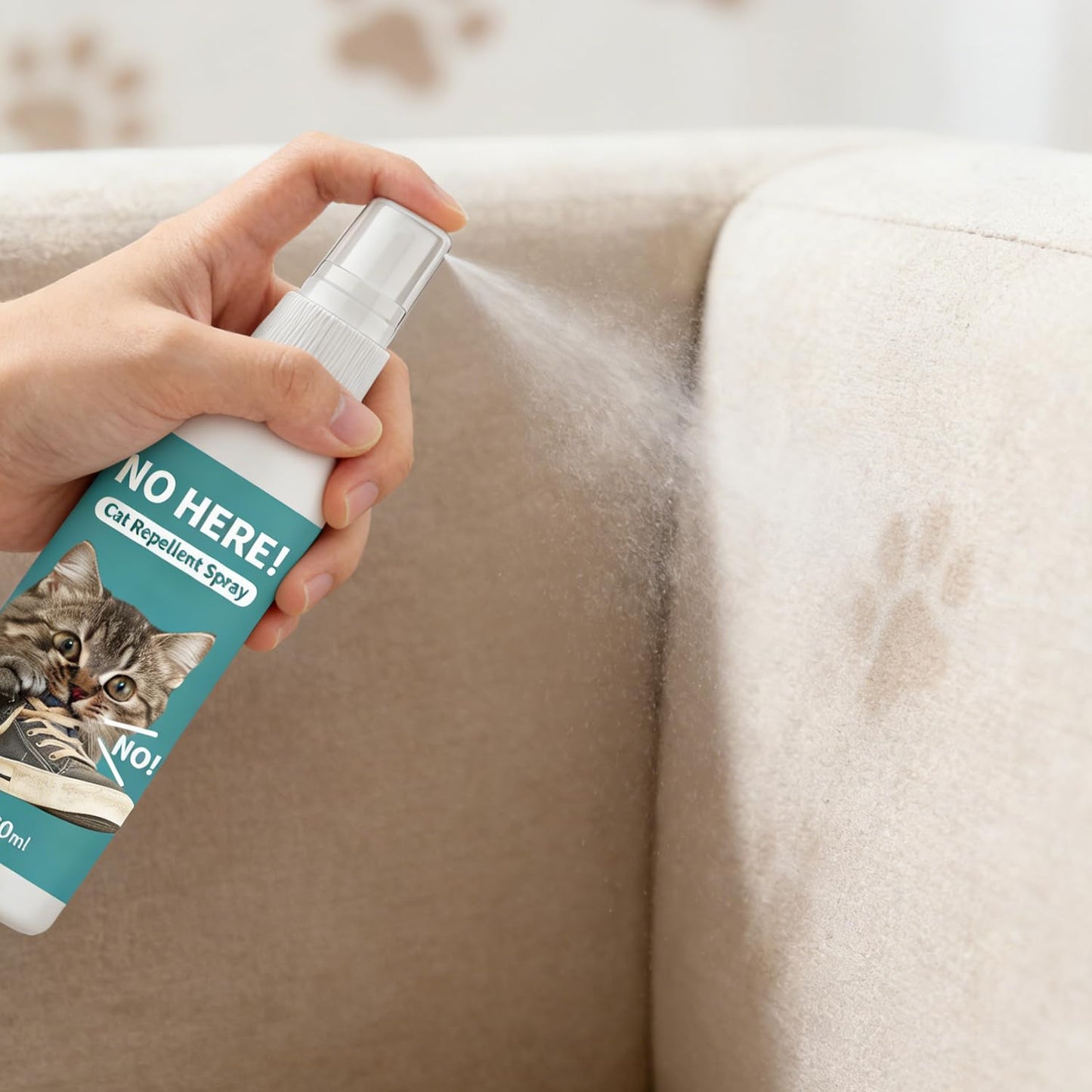 SKY-TOUCH Cat Repellent Spray Anti-Scratch Spray for Cats Suitable for Indoor And Outdoor Use for Furniture Sofas Carpets And Curtains Safe And Natural Formula 120ML