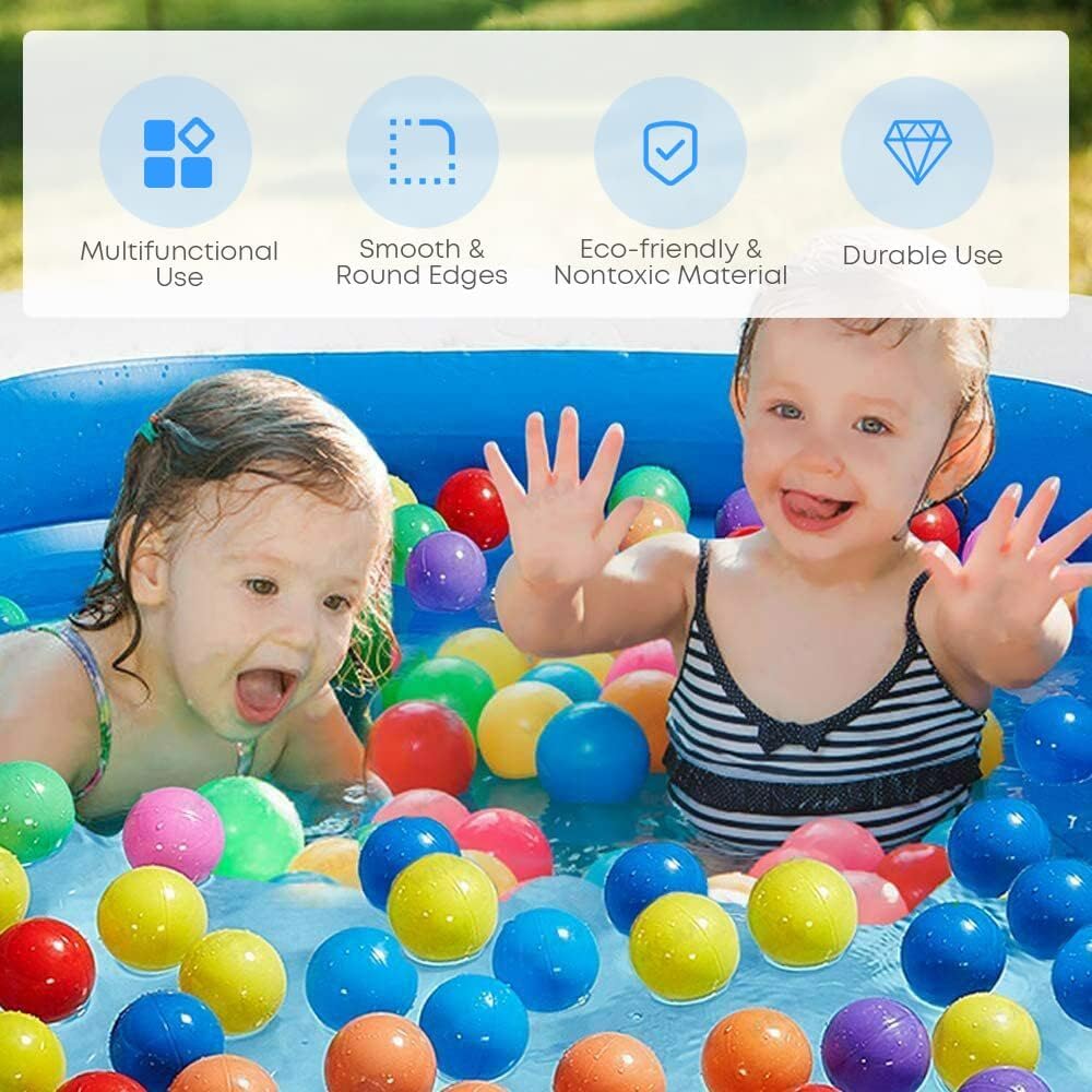 SKY-TOUCH Inflatable Paddling Pool, 3 Rings Large Rectangular Family Swimming Center for Kids Toddlers Adult, Indoor Outdoor Garden Swimming Pool,Blue (300x170x56cm)