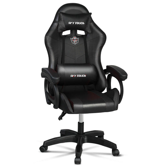 SKY-TOUCH Gaming Chair,Adjustable Computer Chair Pc Office Pu Leather High Back, Ergonomic design Lumbar Support,Comfortable Armrest Headrest