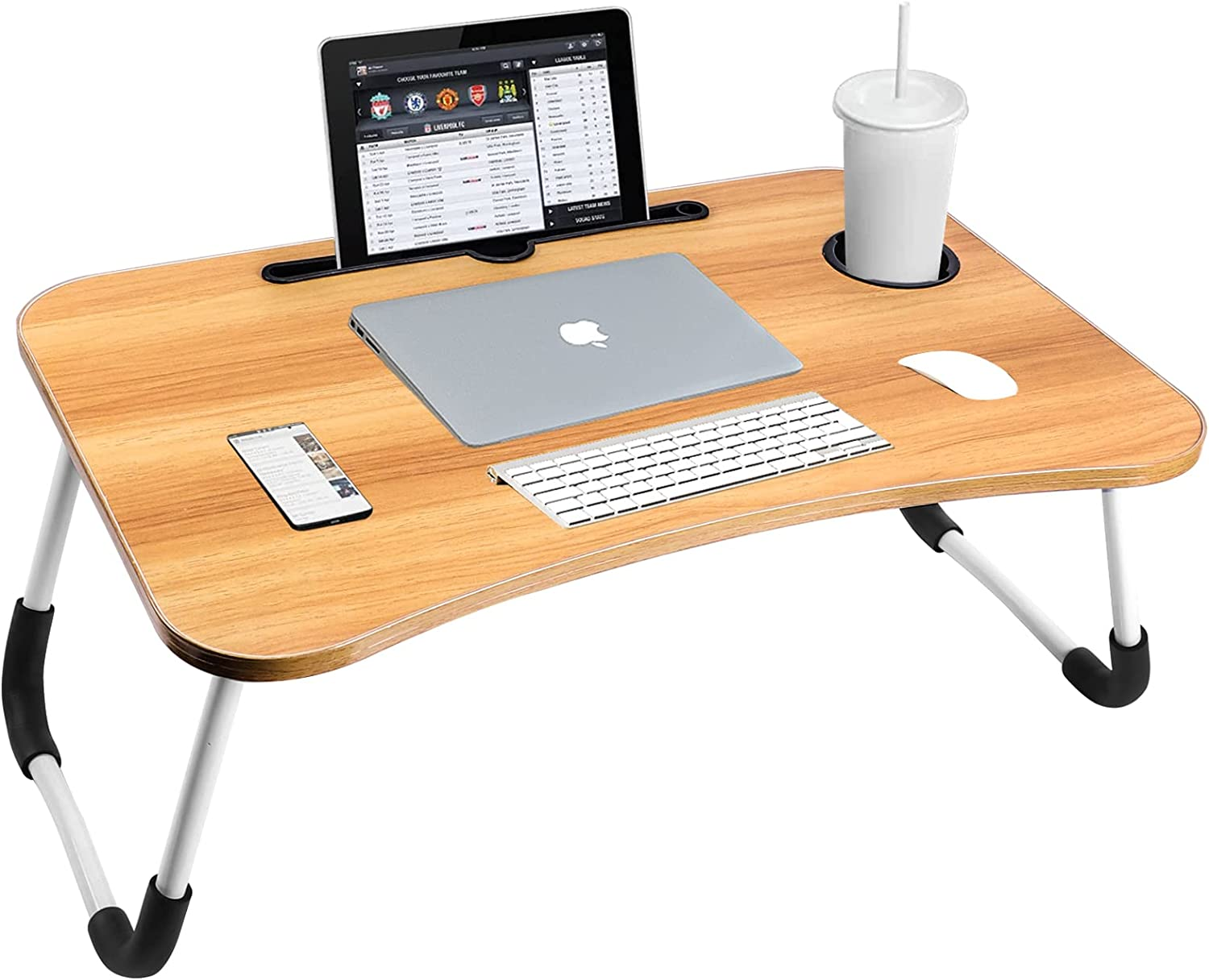 SKY-TOUCH Portable Folding bed Table, Laptop Desk With ipad and