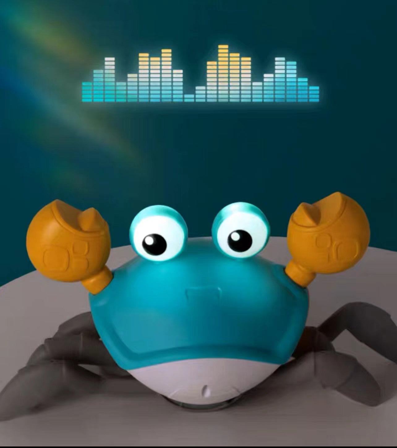SKY-TOUCH Electric Runaway Crab,Crawling Crab Baby Toy with Music and LED Light Up,Toddler Interactive Learning Development Toy with Automatically Avoid Obstacles,For Babies, Toddlers and Kids
