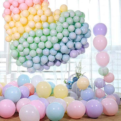 SKY-TOUCH 100PCS Macaron Latex Party Balloons,Candy Colored Latex Party Balloons For Wedding, Graduation, Kids Birthday Party, Christmas,Baby Shower, Party Supplies, Arch Balloon Tower