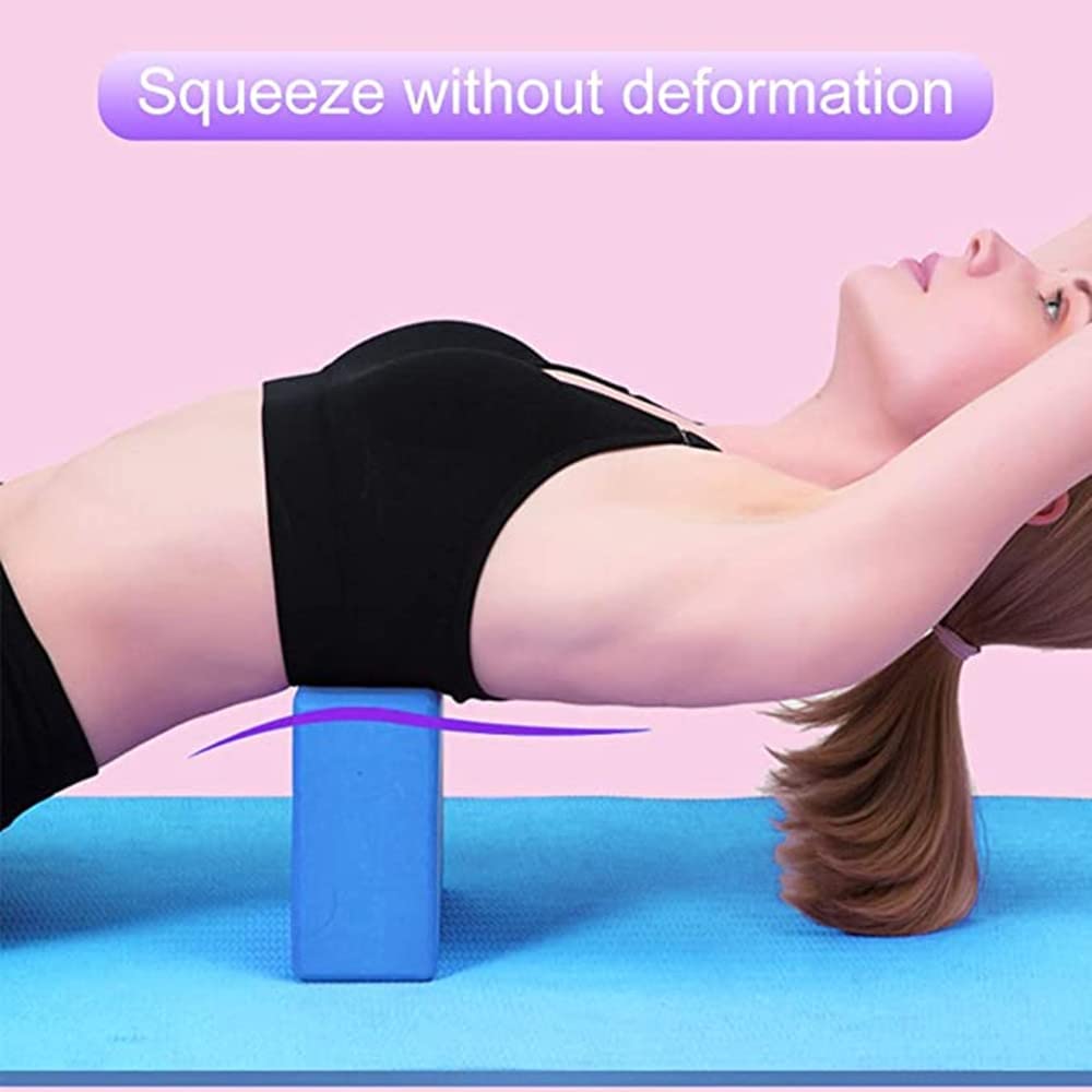 SKY-TOUCH Yoga Block Brick 2 Pack، غير قابل للانزلاق اليوغا كتلة الطوب رغوة المنزل ممارسة اللياقة البدنية الصالة الرياضية عالية الكثافة كتل رغوة EVA لتحسين تمتد اليوغا / بيلاتيس / اللياقة البدنية 9 "× 6" × 3 "