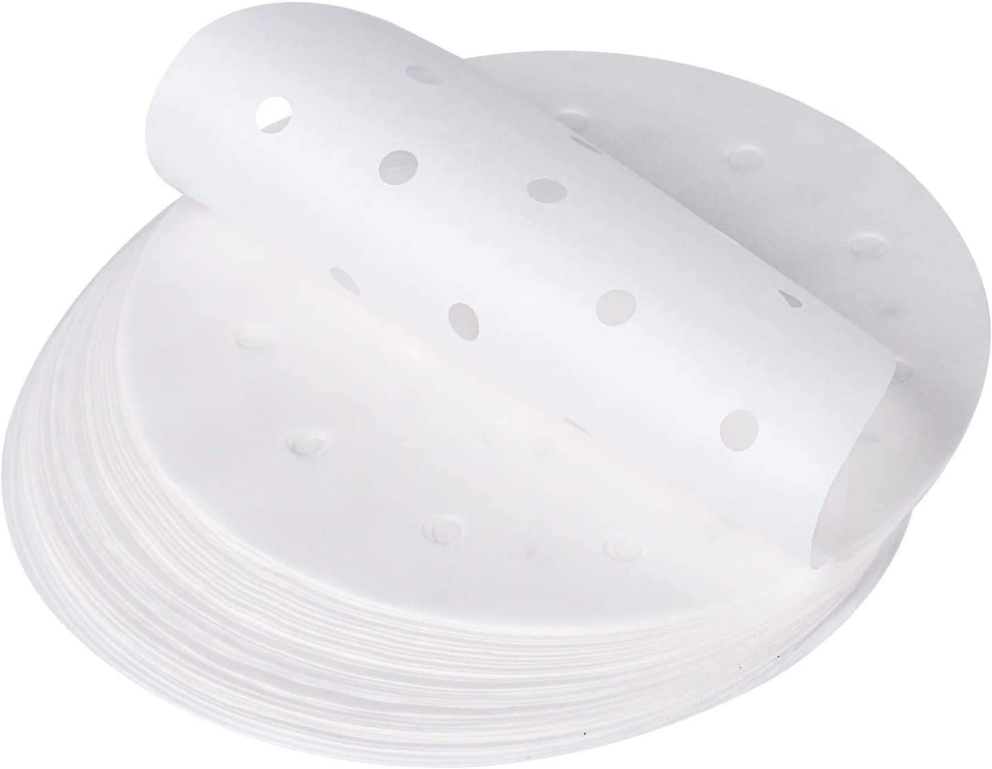 SKY-TOUCH 100pcs Air Fryer Disposable Paper,Non Stick Parchment Paper for Air Fryer Liners,Round Food Grade Baking Paper for Air Fryer
