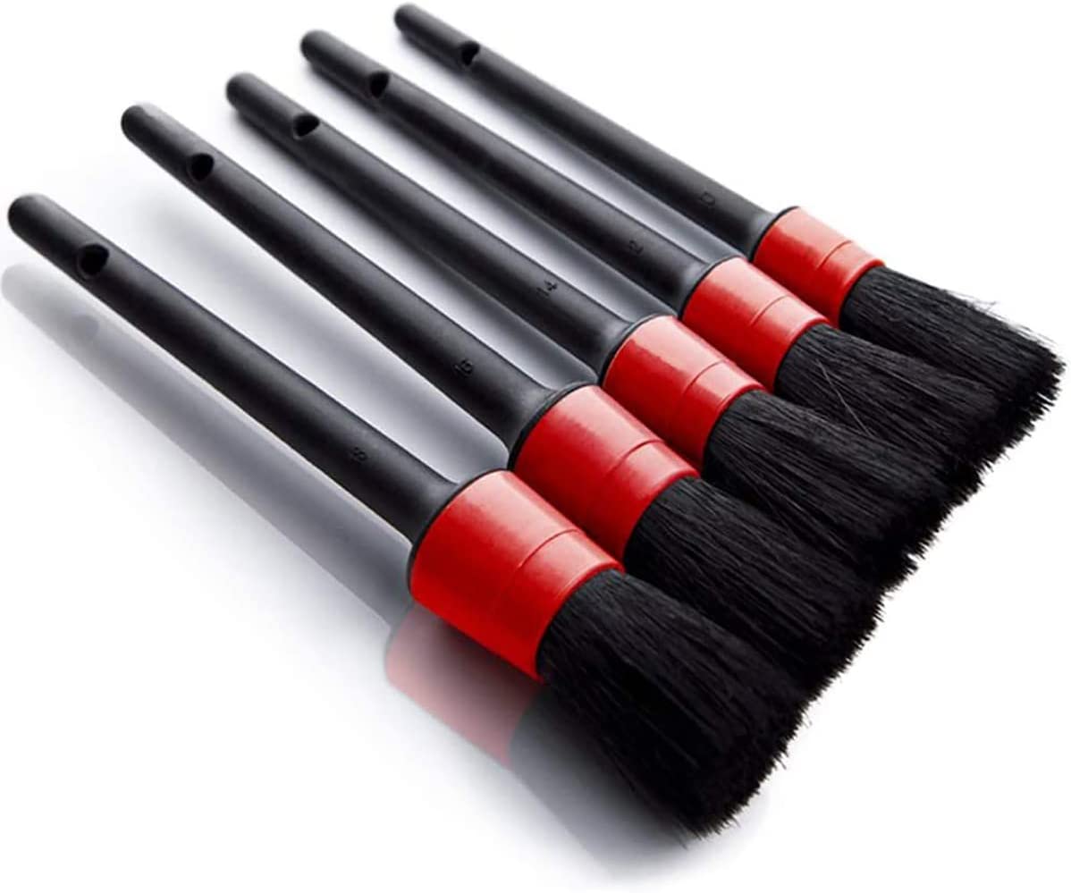 100pack 5pcs Auto Car Detailing Brush,Automotive Detail Cleaning Brushes For Cleaning Wheels, Engine, Interior, Emblems, Exterior, Dashboard Air Outlet,Wet & Dry Use Scratch Free Auto Clean Brushes