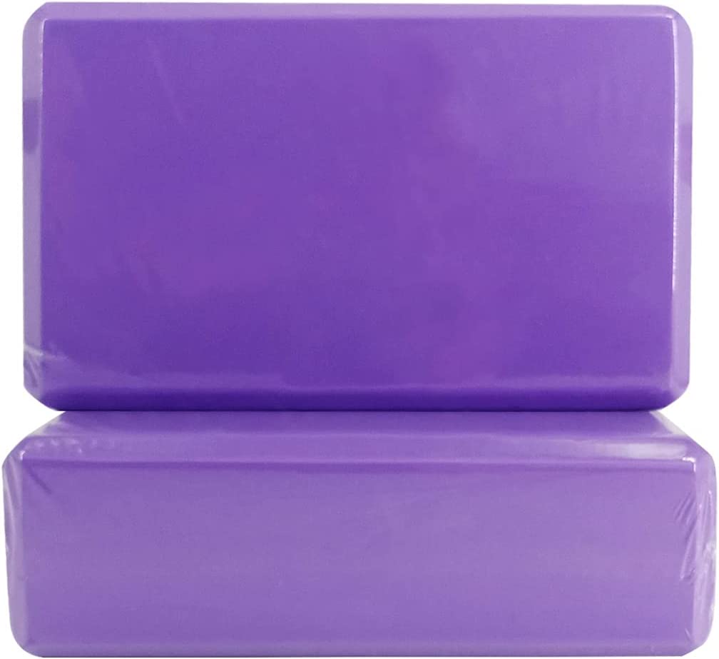 SKY-TOUCH Yoga Block Brick 2 Pack، غير قابل للانزلاق اليوغا كتلة الطوب رغوة المنزل ممارسة اللياقة البدنية الصالة الرياضية عالية الكثافة كتل رغوة EVA لتحسين تمتد اليوغا / بيلاتيس / اللياقة البدنية 9 "× 6" × 3 "