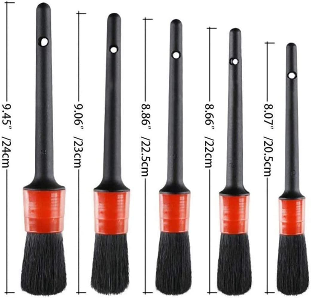 100pack 5pcs Auto Car Detailing Brush,Automotive Detail Cleaning Brushes For Cleaning Wheels, Engine, Interior, Emblems, Exterior, Dashboard Air Outlet,Wet & Dry Use Scratch Free Auto Clean Brushes