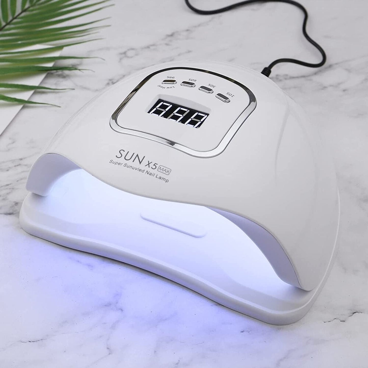 SKY-TOUCH Professional Gel Polish Led Nail Drying Lamp، Nail Dryer Sun X5 Plus 54W Uv Led Nail Lamp لصالون تجميل الأظافر الاحترافي، الأظافر، البولندية، المعالجة، المانيكير، الباديكير، أدوات فنون الأظافر، أبيض