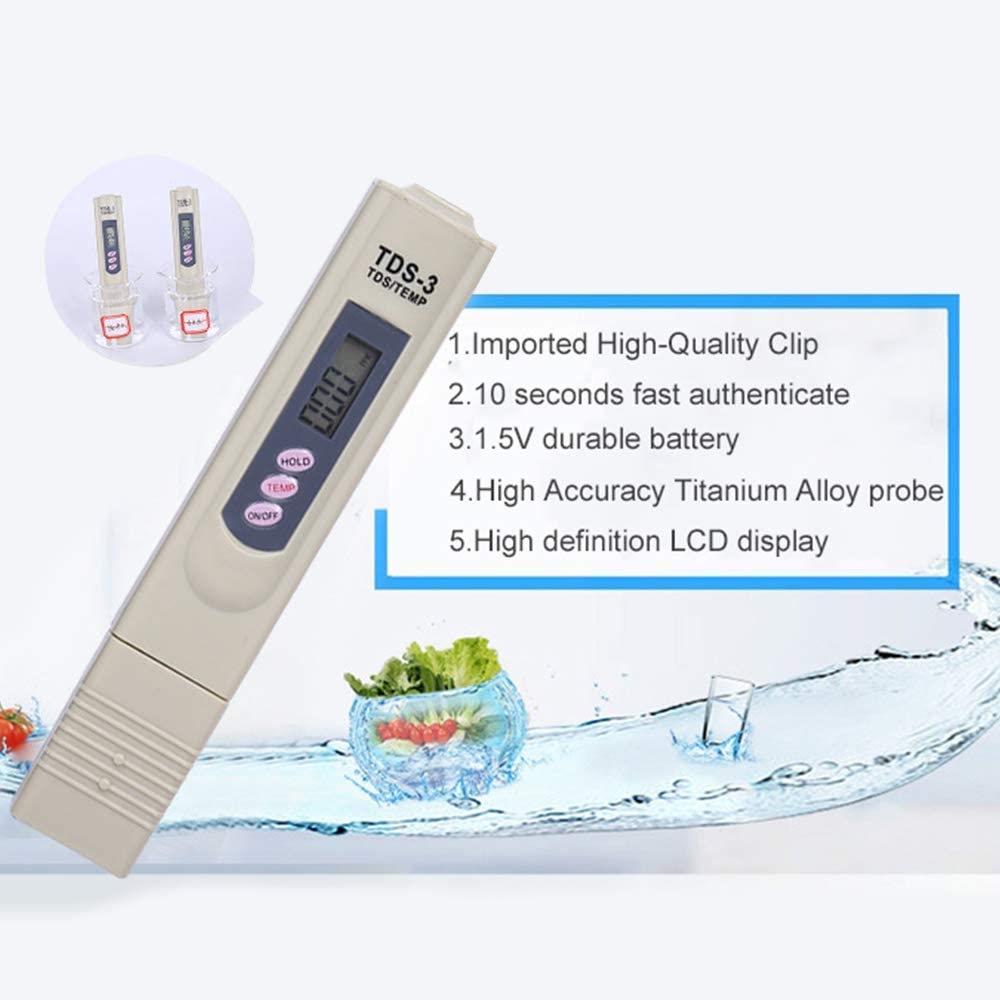 عداد المياه الرقمي SKY-TOUCH TDS، قلم فلتر اختبار الجودة، اختبار الجودة الدقيق لنقاء مياه الشرب وحمامات السباحة وأحواض السمك