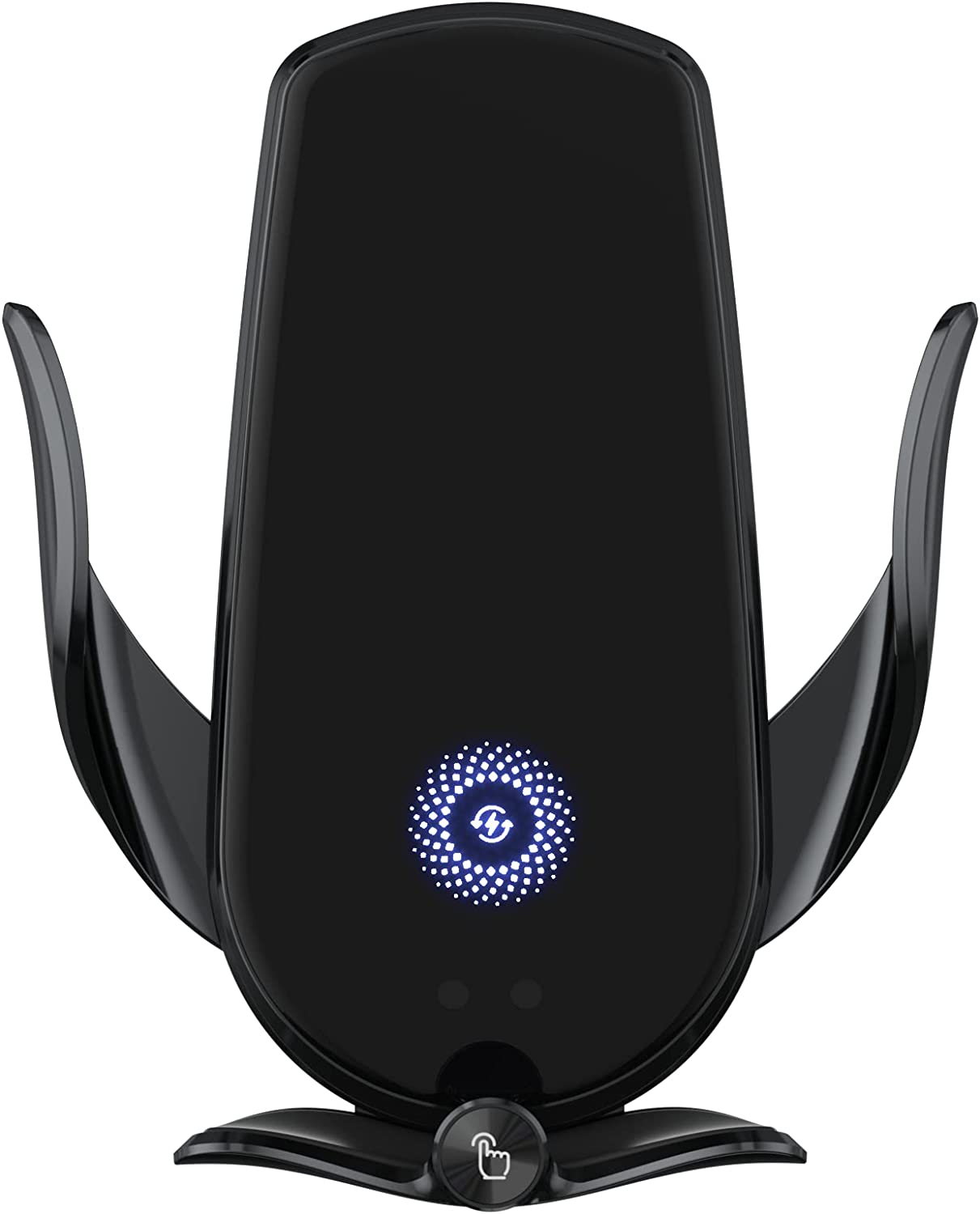 SKY-TOUCH Car Phone Holder With Wireless Car Charger,Charging Car Phone Mount,Magic Clip Car Mobile Phone Wireless Charger Infrared Induction Bracket Smart Navigation Car Bracket Charger Black