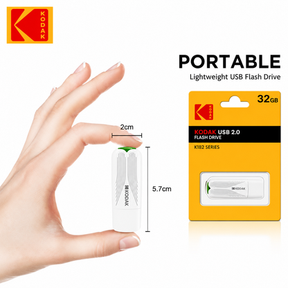 K182 USB 2.0 Flash Drive, Portable U Disk Memory Stick, High-Speed USB2.0 Storage, 16GB/32GB/64GB, with Leather Lanyard for Laptop, PC, File Transfer & Backup, Car, Office