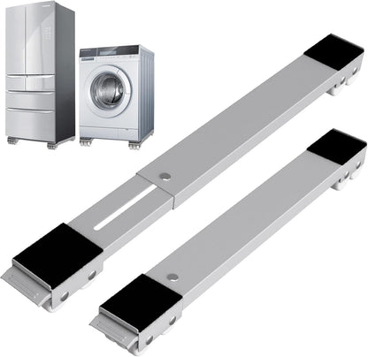 SKY-TOUCH Washing Machine Base with Brake, Movable Adjustable Base for Washer, Dryer, Refrigerator, Load 300kgs, Grey - 45x5cm