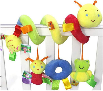 SKY-TOUCH Around The Bed Stroller Playing Toy Crib Lathe Hanging Baby Rattles，Mobile Baby Spiral Activity Hanging Toys, Stroller Toys Cart Seat Pram Toy,Baby Worm