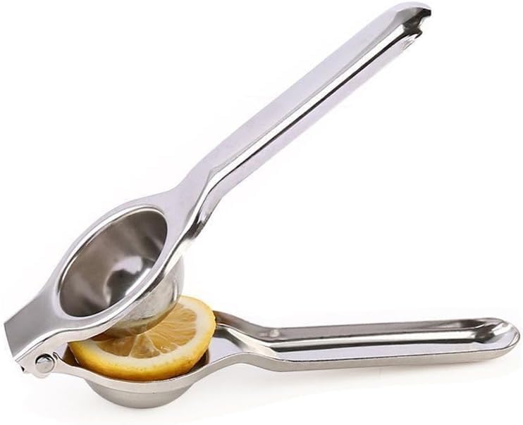 SKY-TOUCH Premium Stainless Steel Lemon Squeezer – Heavy Duty Metal Citrus Juicer for Lemons & Limes – Ergonomic Handheld Manual Press – Easy to Clean & Rust Resistant – Durable Kitchen Bar Tool