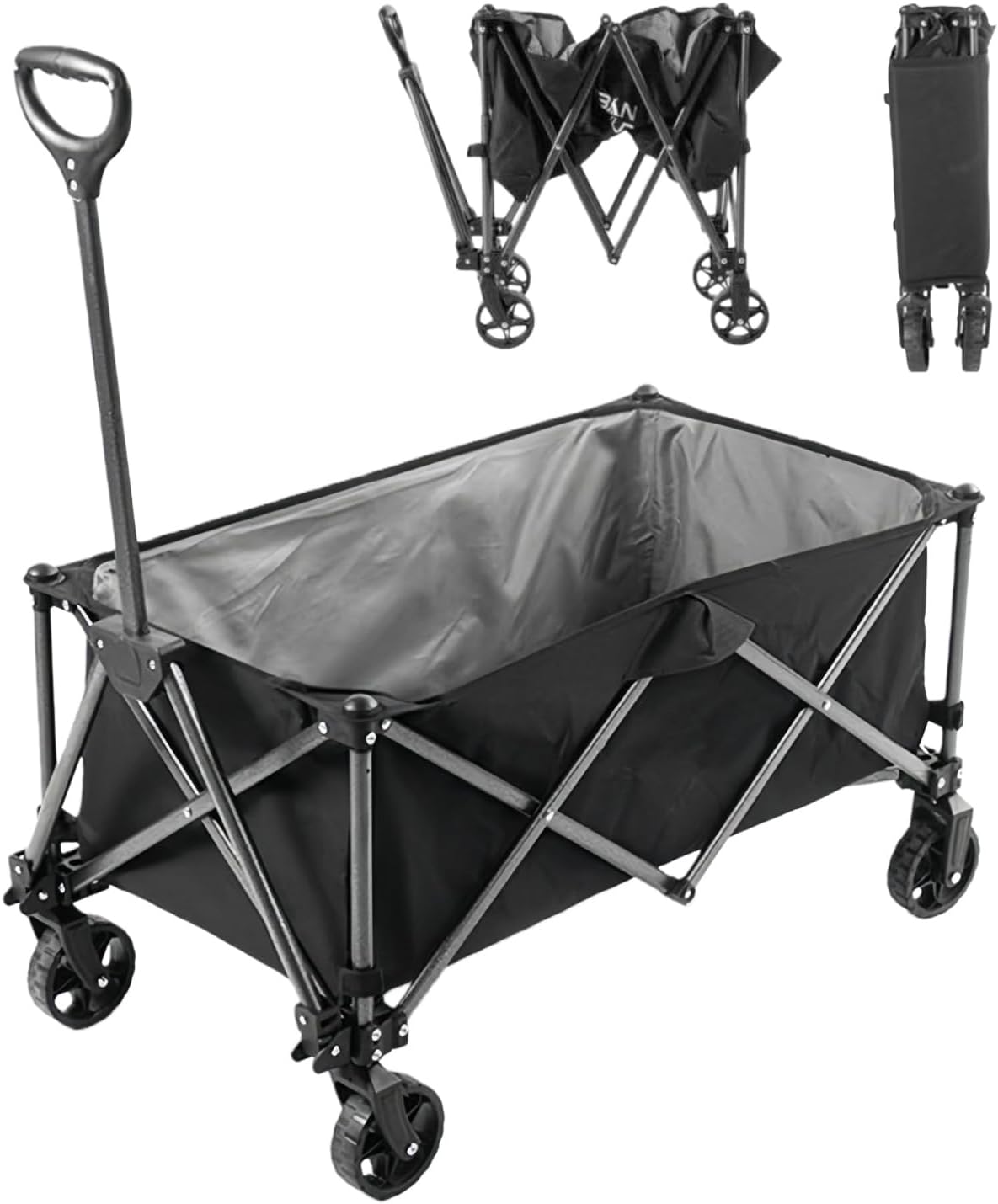 SKY-TOUCH Garden Cart Camping Wagon Foldable, Shopping Trolleys Utility Outdoor Wagon Collapsible Garden Camping Picnic Cart