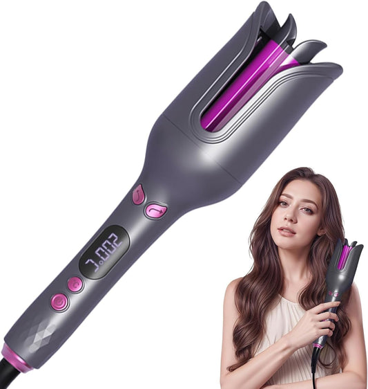 SKY-TOUCH Hair Automatic Curling Iron, LCD Ceramic Tourmaline Large Curls Automatic for Long Hair, 150-210°C Timer & Temperature Setting, Hair Curler Automatic, 4 temperature settings, 31.5x5.5cm