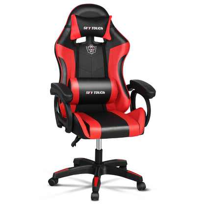 SKY-TOUCH Gaming Chair，Adjustable Computer Chair Pc Office Pu Leather High Back, Ergonomic design Lumbar Support,Comfortable Armrest Headrest