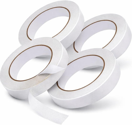 SKY-TOUCH 4PCS Double Sided Tape | 1" x 20 Yards Adhesive Sticky Tape for Arts, Crafts, Photography, Scrapbooking, Card Making, Gift Wrapping & Office School Stationery Supplies (Pack of 4)