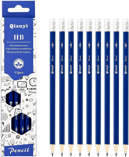 SKY-TOUCH HB hexagonal wood pencil, two set of 24, natural wood pencil set, non-toxic and environmentally friendly, suitable for smooth writing in exams, schools, offices, painting and sketching