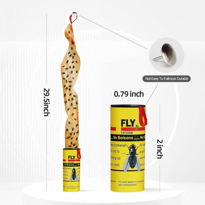SKY-TOUCH 28 Pcs Sticky Fly Trap Indoor,Fly Traps Outdoor Hanging, Fruit Fly Trap Strips Tape Killer, Flying Insect Trap for Gnat, Insect,Mosquito,Suitable for home, kitchen, terrace.