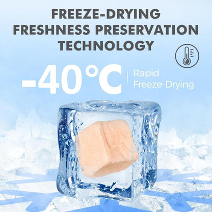 SKY-TOUCH Freeze Dried Dog and Cat Treats, 80g Resealable Value Pack, 100% Chicken, Single Ingredient Natural Healthy Training Treats & Food Topper, High Protein Raw Pet Snacks, No Additives